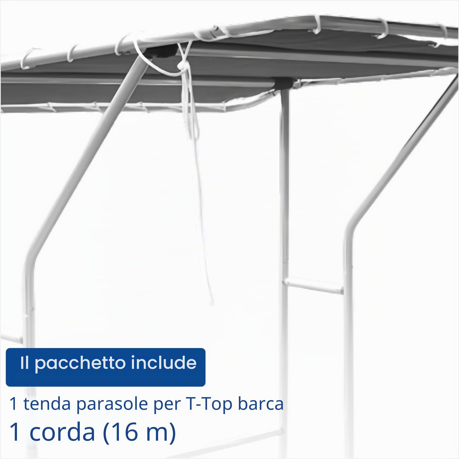 Copertura in tela per barche a T, per console centrale, per barche a T, tessuto impermeabile 600D resistente ai raggi UV (167,6 cm di lunghezza x 139,7 cm di larghezza, nero)