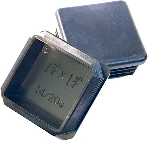 SBDs (paquete de 4) Tapón cuadrado de plástico de 1-34 pulgadas -1.75, 14 20 Ga para interior ID 1.59"-1.68" Tapa de extremo de tubería  Insertos