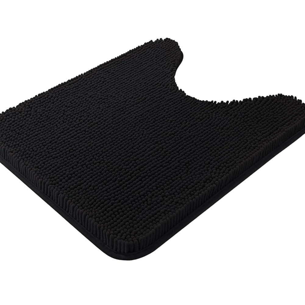CTRLZS Bathroom Toilet Rugs Toilet Mats Extra Soft Absorbent Chenille Non-Slip Contoured Bath Mats