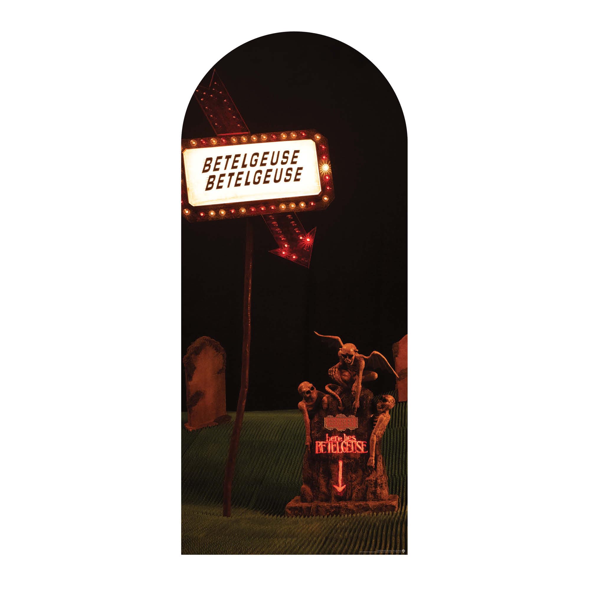 Star Cutouts SC4650 Beetlejuice Here Is Backdrop Cardboard Cutout 185cm – Horror Comedy Party Decoration, Event Display & Fan Gift