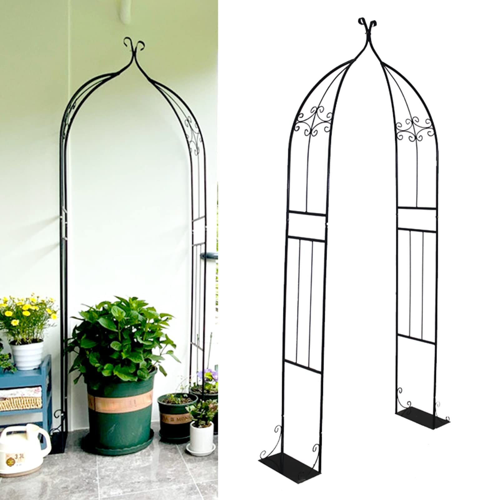 HIMM Garden Vaulted Gazebos, Plant Support Structures, Lightweight Metal Garden Vaulted Pergolas, Outdoor Lawn Towers And Garden Entrances