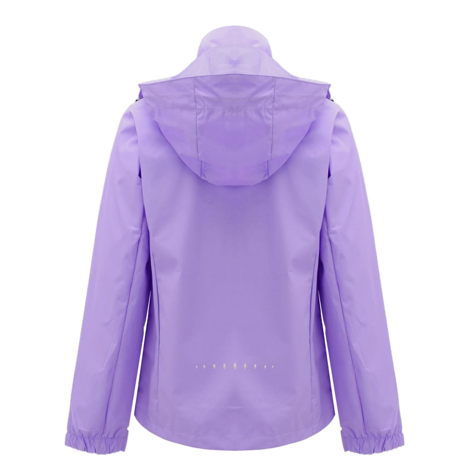 Giacca Rigida Da Donna Con Cappuccio A Molla, Staccabile, In Due Pezzi, Impermeabile, Per Alpinismo Cappotto Max Antipioggia Moto Waterproof Cycling Clothes Canadese Impermeabile Lungo