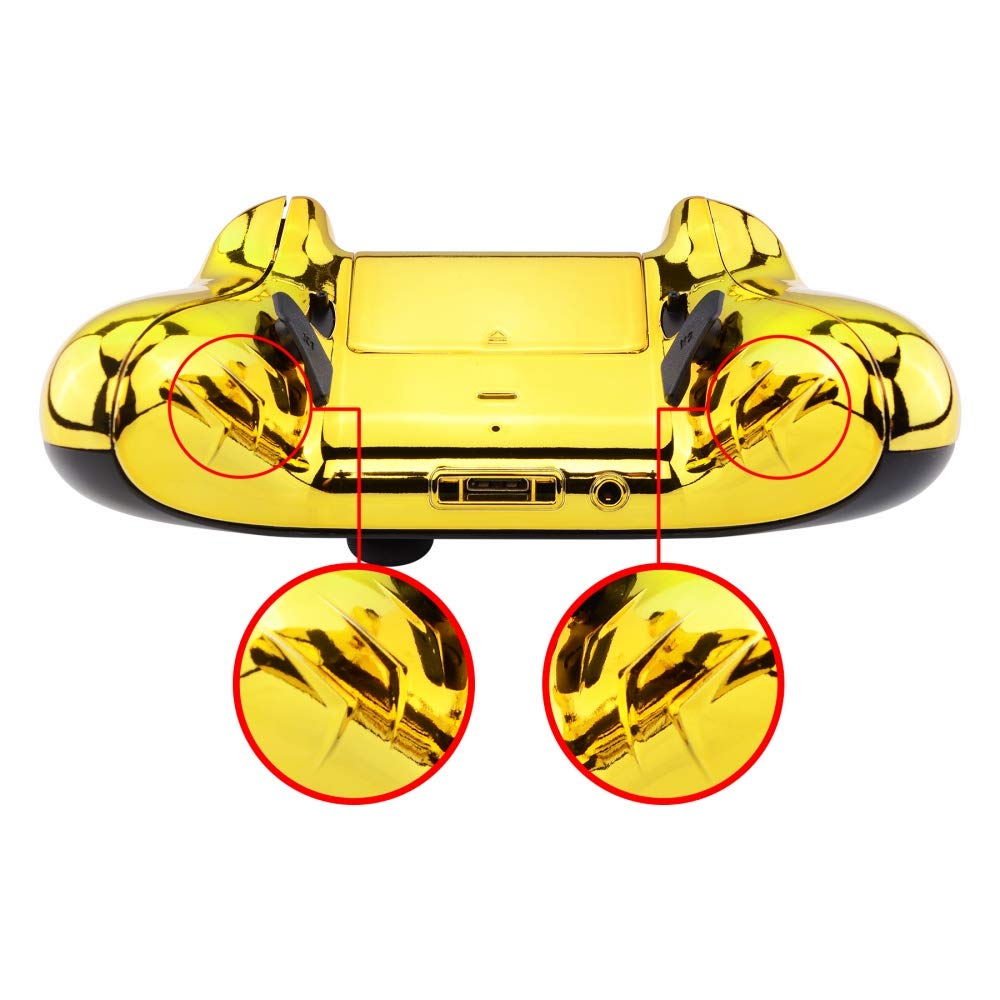 eXtremeRate Lofty Programable Remap&Gatillo de Parada Kit para Xbox (Actualización Board,Carcasa Trasera,Agarre,Botones Posterior,Trigger Lock para Xbox One S X Control-Modelo 1708)-Dorado Cromo