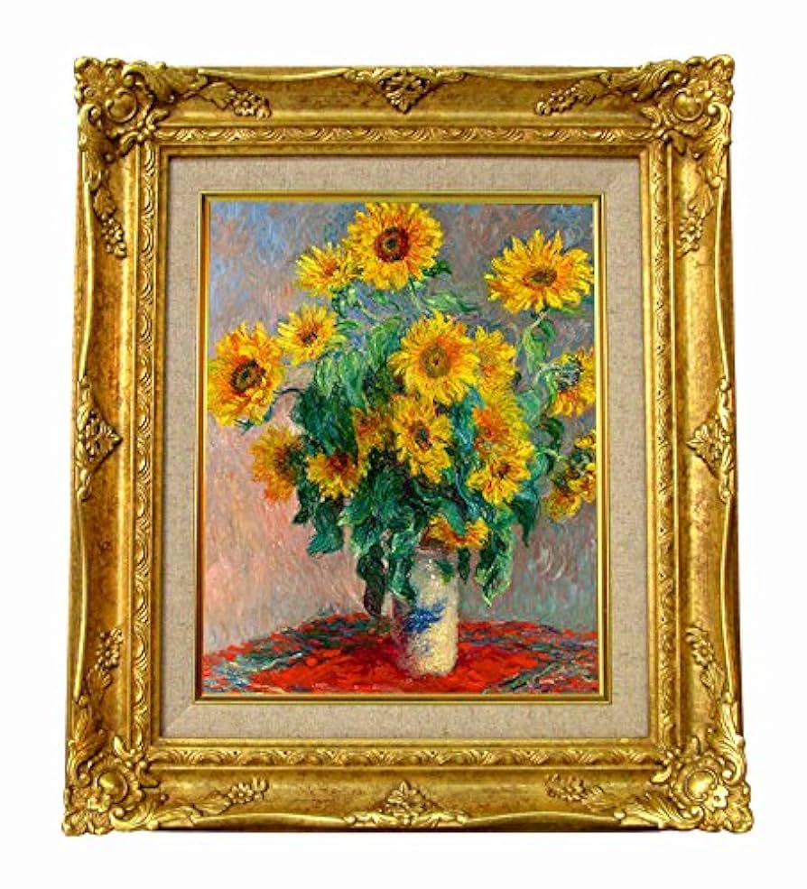キャンバス プリントアート クロード・モネ ひまわり 額付き 絵画 インテリア クロード・モネ 「ひまわり」アートポスター（フレーム付き