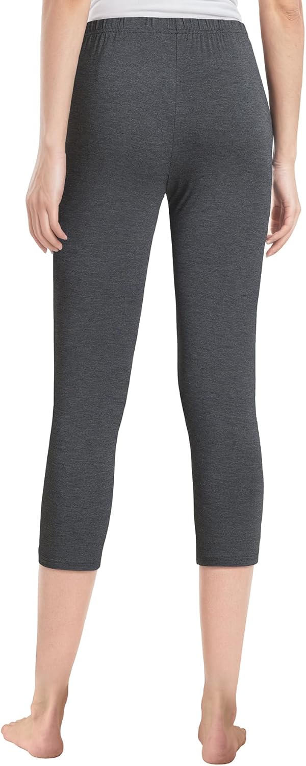 Latuza Women's Bamboo Viscose 21" Capri Pajama Leggings Soft Sleep Leggings - Image 2