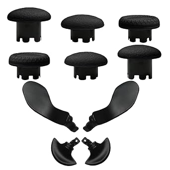10 Pack Metal Paddles Replacement for PS5 Dualsense Edge Controller,6 Metal Thumbsticks Triggers Buttons Repair Parts for PS5 Edge Controller Replacement PartsBlack