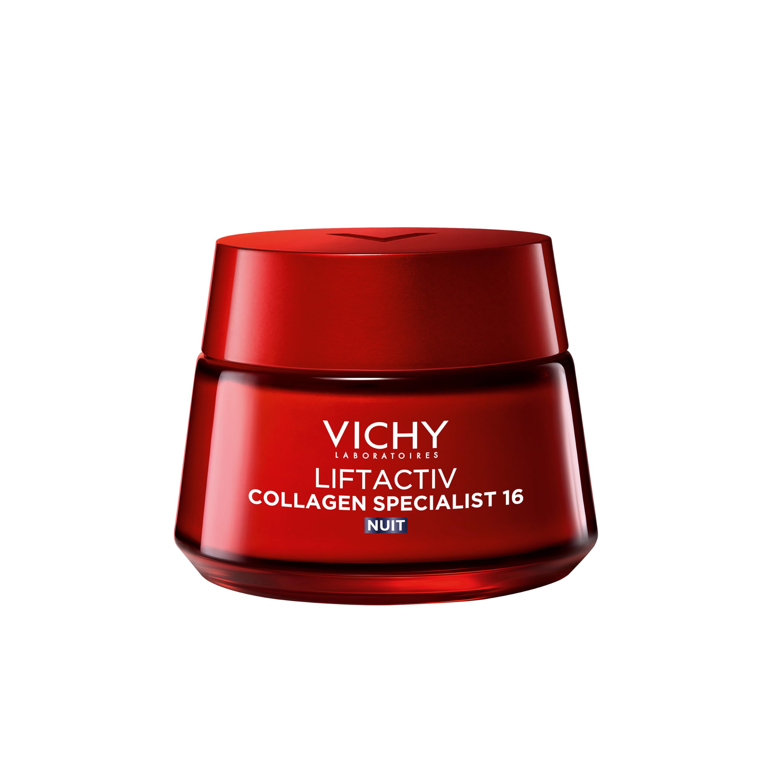 Vichy Crema Notte Anti-età, Per Pelle Stanca e Spenta, Risultato Illuminante, Formula con Peptidi Pro-Collagene, Vitamina C e Resveratrolo Naturale, Liftactiv Collagen Specialist, 50ml