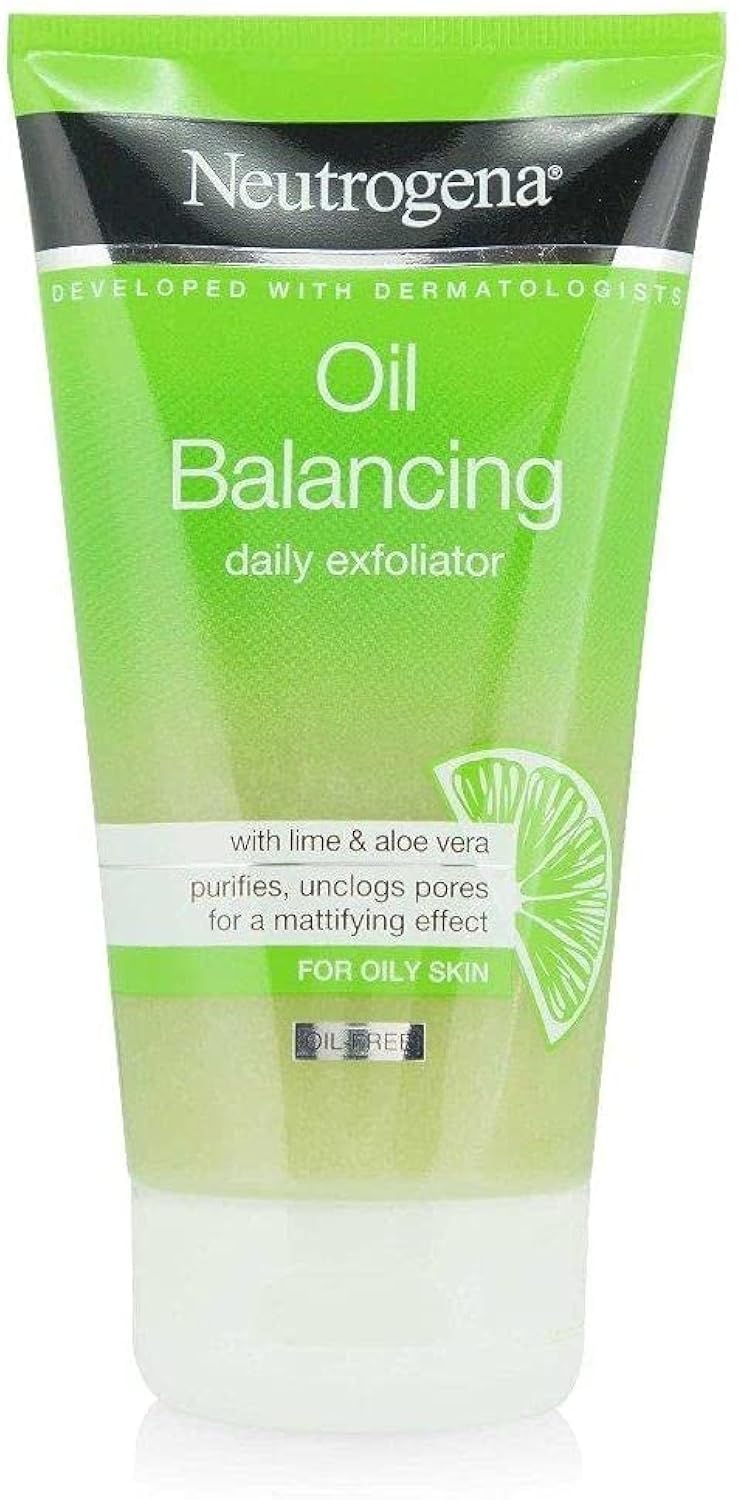 Neutrogena Oil Balancing Daily Exfoliator With Lime Face Wash For Oily Skin-150mL