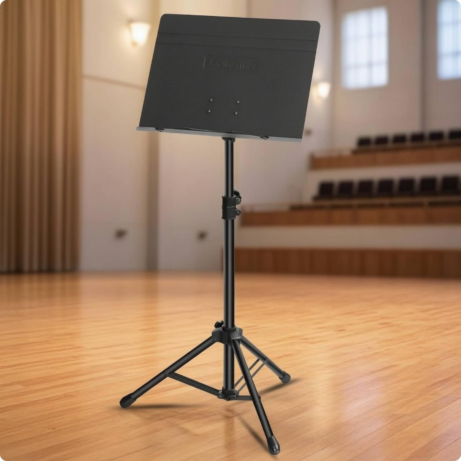 rockible Supporto per Spartiti Musicale a Treppiede Compatto Supporto Stabile Elegante per Musicisti, Professionale, Blu Menta Laccato