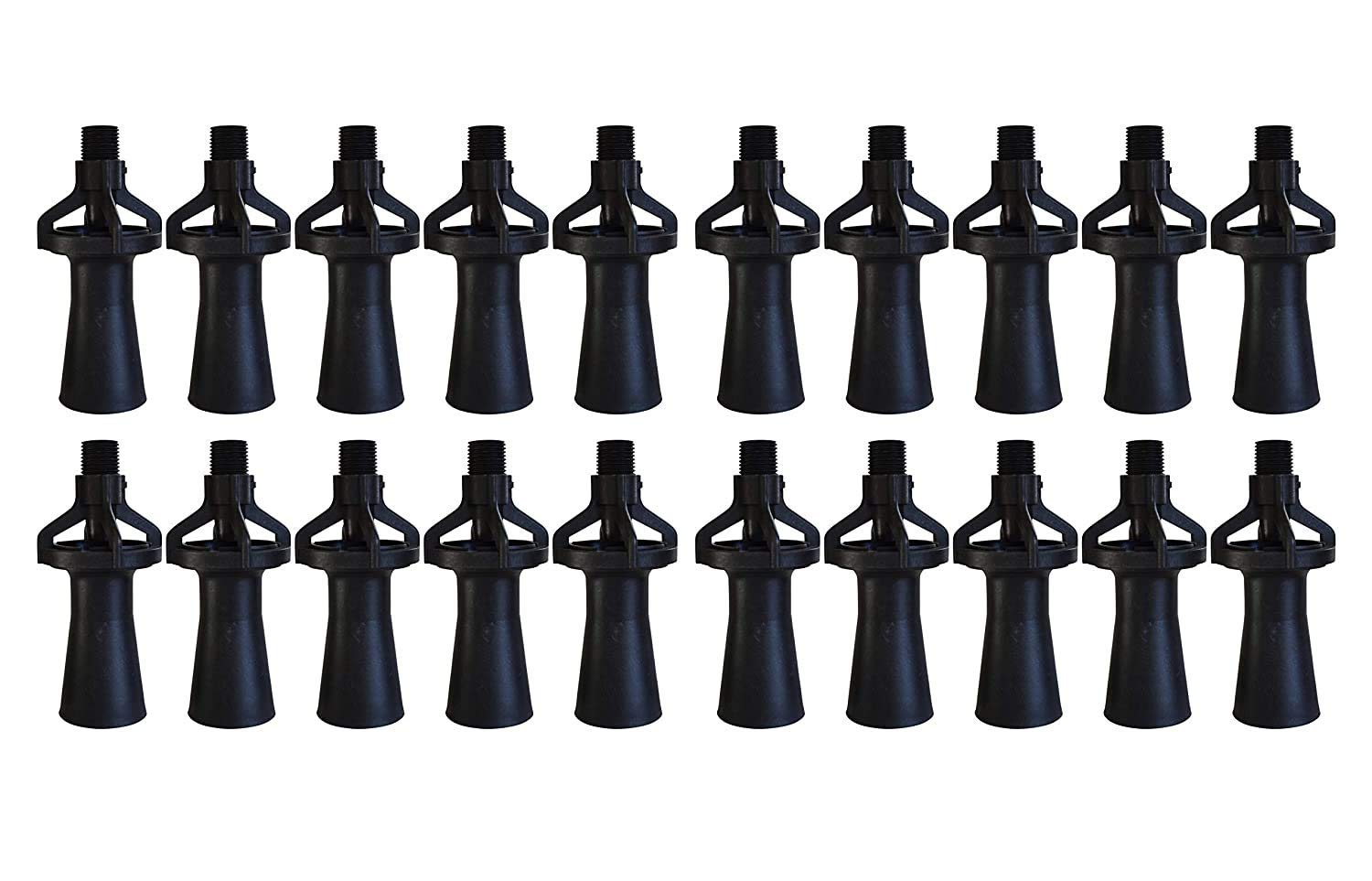 Eductor Nozzle - BSPT Fluid Mixing Eductors - Glass Reinforced Polypropylene - Minimal Maintenance and Clog Resistant Tank Mixing Agitation Nozzles - 3/8 inch (20 Count)