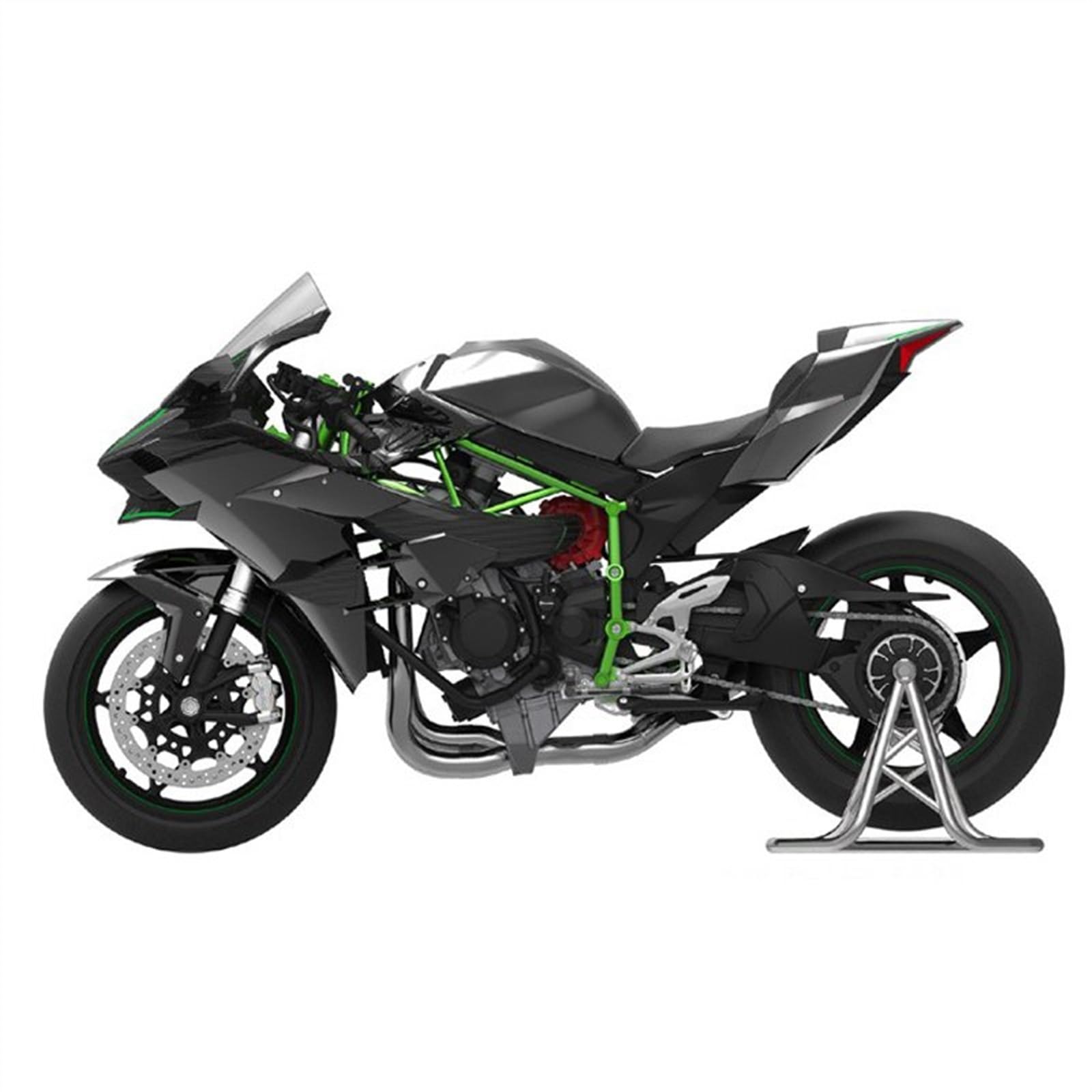 Amazon.com: Escala motocicleta modelo 1/9 para Kawasaki Ninja H2R