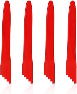 QYCX 4 PCS/Pack Bubble Poppers-Plastic Red Bubble Measurers&Canner Bubble Popper for Canning Kit, Canning Supplies,Canner Debubble&Bubble Canning Debubbler for Canning Tools(Red)