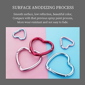 Amazon.com: munkees Heart-Shaped Carabiners Key Chain