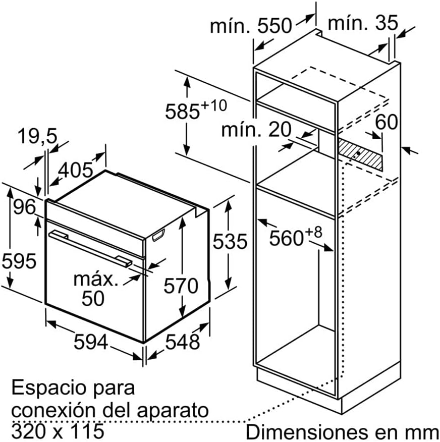 Balay 3HB4330X0 - Horno eléctrico, Integarble, Limpieza Aquálisis, 60x60  cm, Capacidad 71 L, Acero Inoxidable : 249.56: Amazon.es: Hogar y cocina