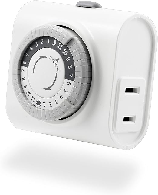 GE, 15119 24Hour Indoor Basic Timer, 1 Polarized Outlet, PlugIn