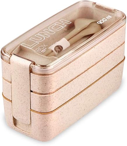 Iteryn Lonchera Bento Box, contenedores de almuerzo con compartimento 3 en 1