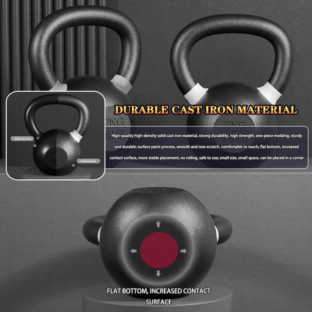 Sport Da Uomo In Ghisa Peso Sfera, Kettlebell Pesi Allenamento Fitness Professionale Competitivo Pesi Palla, Impugnatura Antiscivolo, Casa/palestra