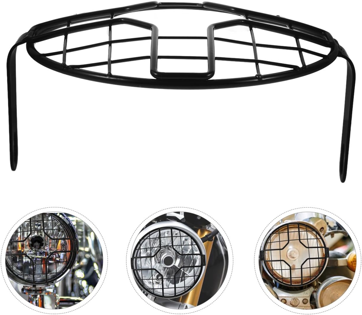 Headlight Cover Mesh Protector for Motorcycles Construction Easy Installation Compatible Multiple Models Offers against Debris and Hazards