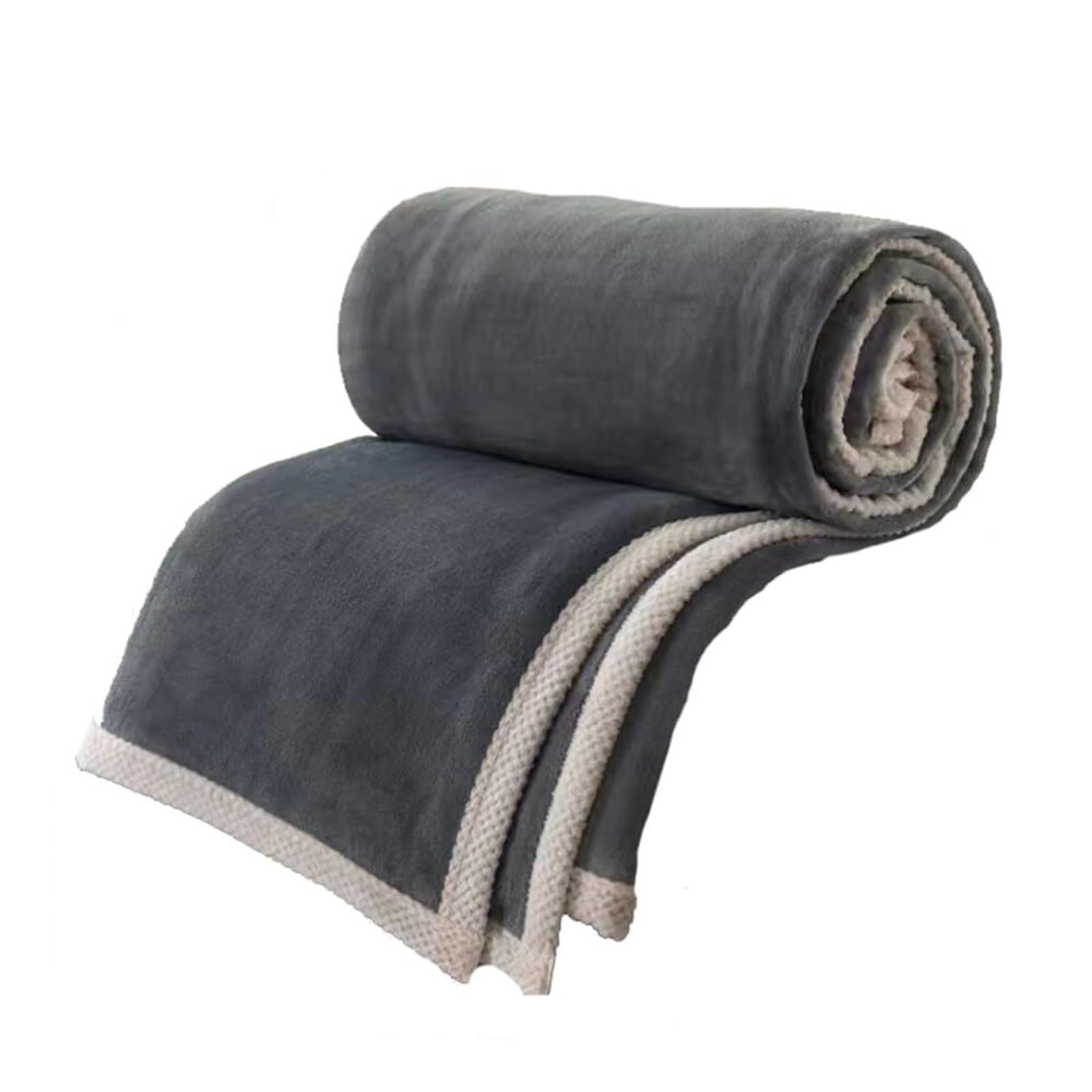 Super Soft Flannel Queen Size Blanket for Bed, Lightweight Fuzzy Plush Warm Throws for All Seasons for Couch and Bed(Gray,150 * 200cm)
