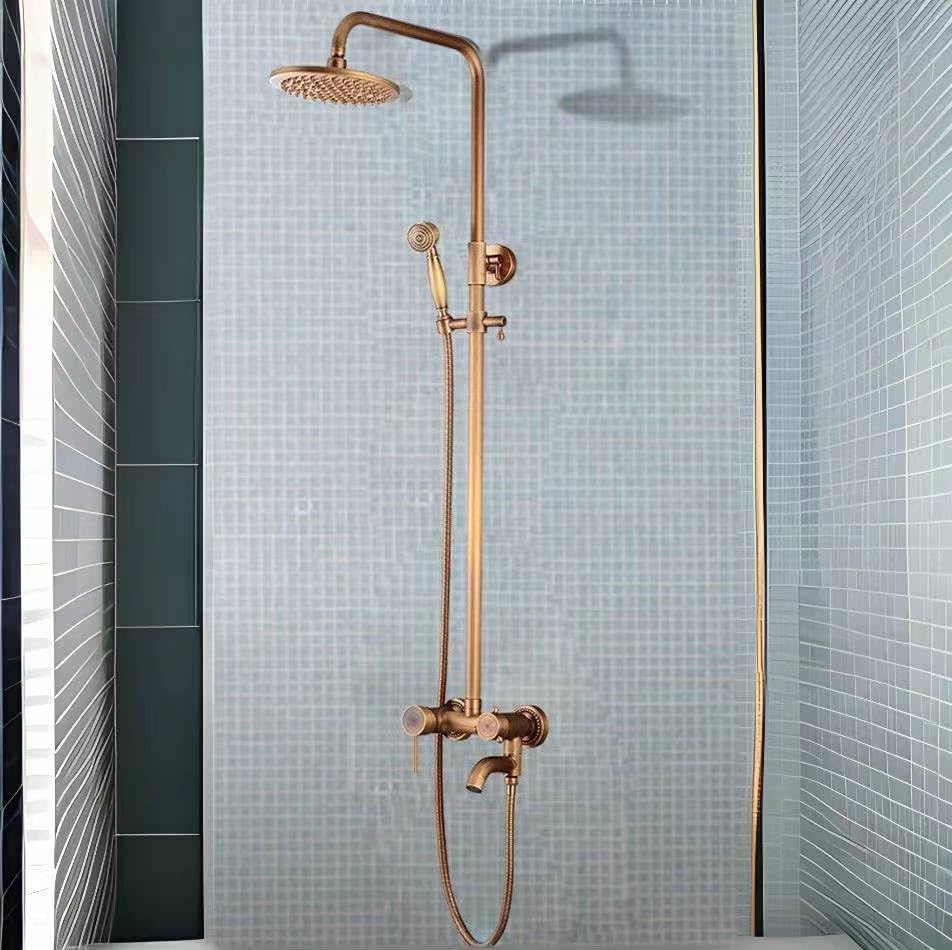 G-Promise Ganzmetall Duschkopf-Set – 12 Zoll Regendusche + Handbrause, 3-Wege-Umsteller, Verstellbarer Arm
