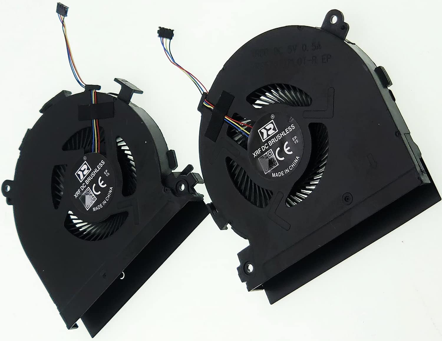 Replacement CPU + GPU Cooling Fan for HP Spectre X360 15-CH 15-CH000 15-CH011DX 15-CH075NR 15-CH008CA 15-CH010CA NS75C00-17J22 NS75C00-17J21 P/N: L17605-001 L17606-001, 4 Pins 4 Wires