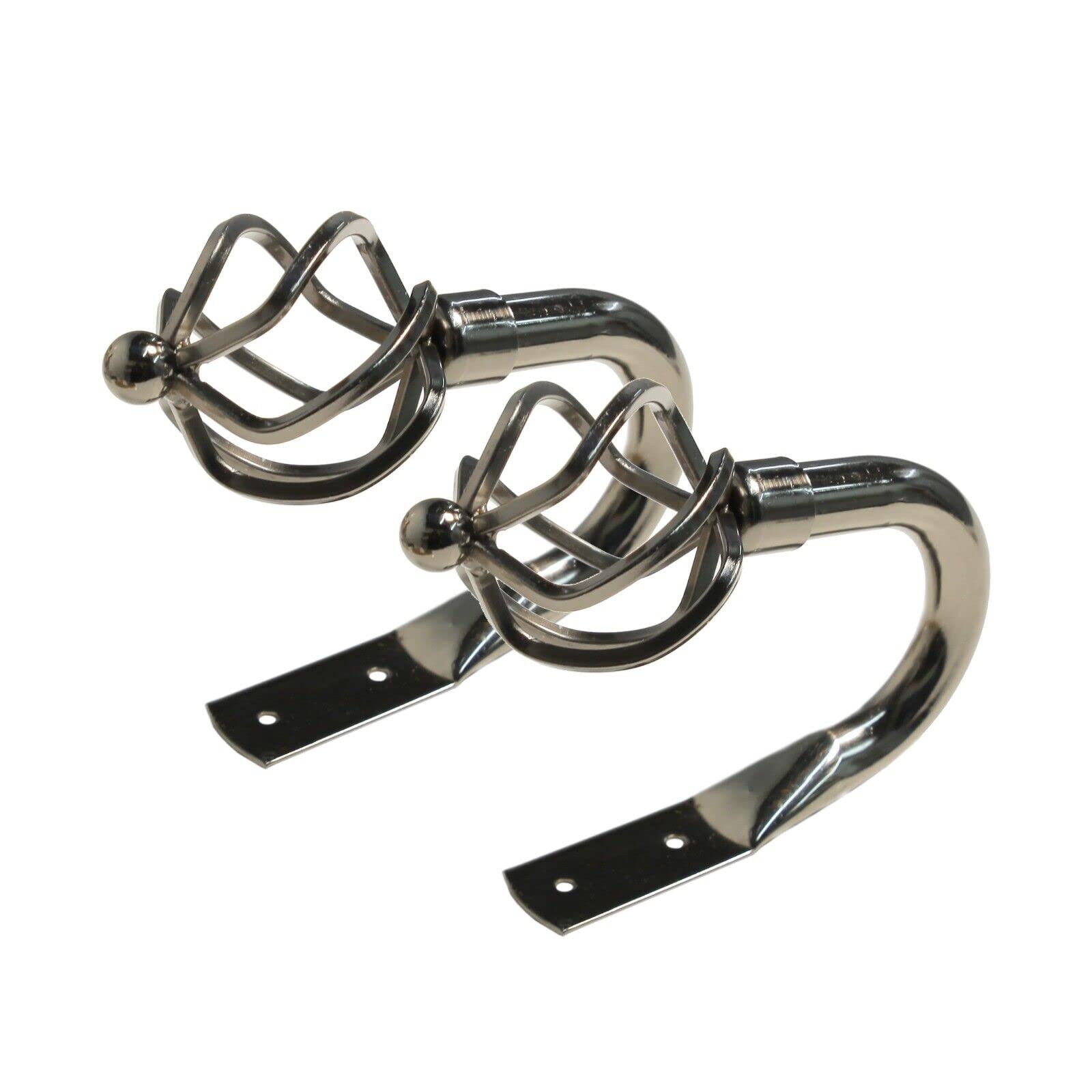 Kestral Black Nickel Curtain Hold Backs 2 X Metal Curtain Holdback Decorative Drapery All Fixing Inc (Metal Cage Pewter)