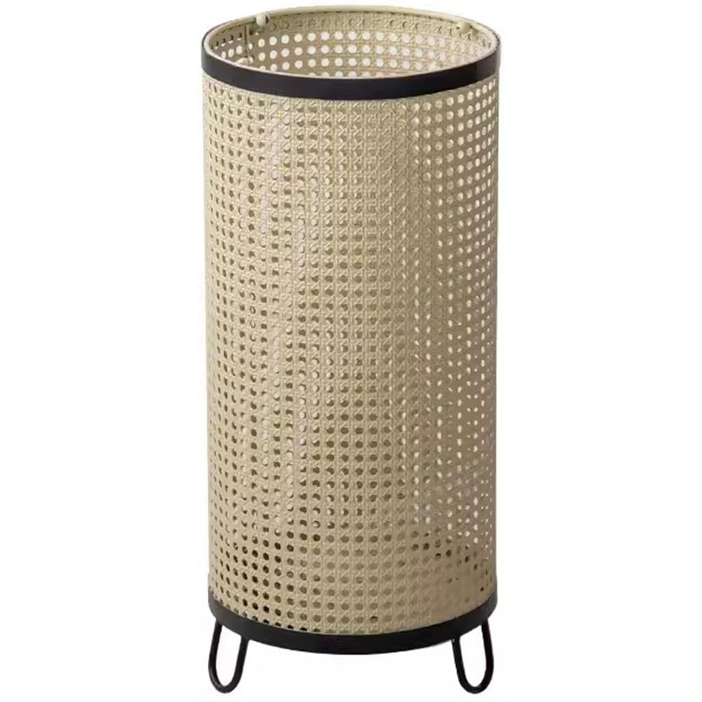 Flyiodfcxv Beige Umbrella Stand, Entryway Simple Style Hollow Iron(55 * 25Cm)