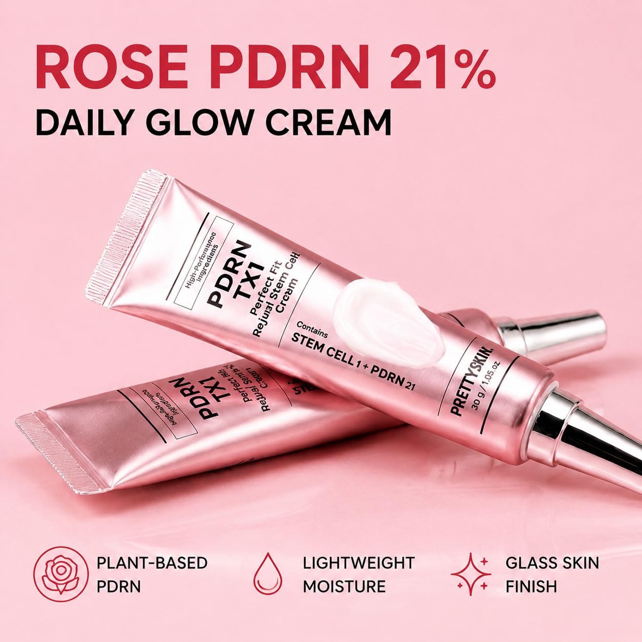 Amazon | PRETTYSKIN ローズ PDRN 21% 配合 フェイスクリーム - 高保湿