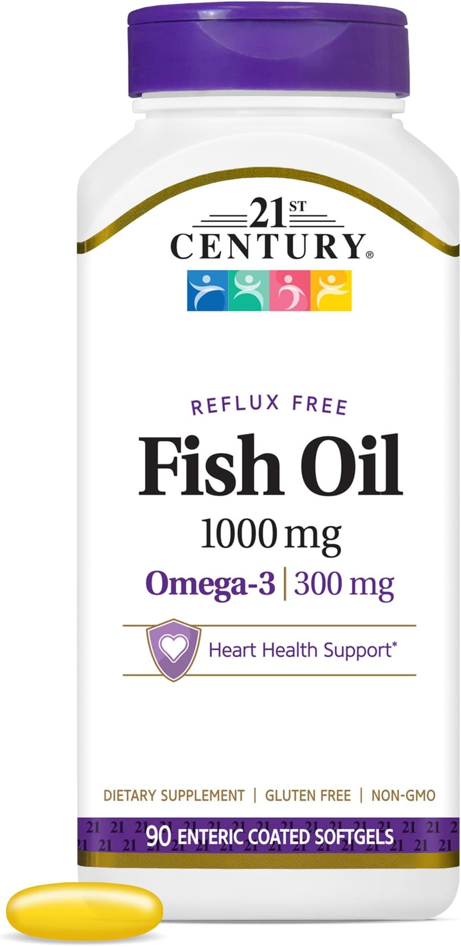 21st Century Omega-3 Fish Oil 1000 Mg E.C Sg - 90 Capsules