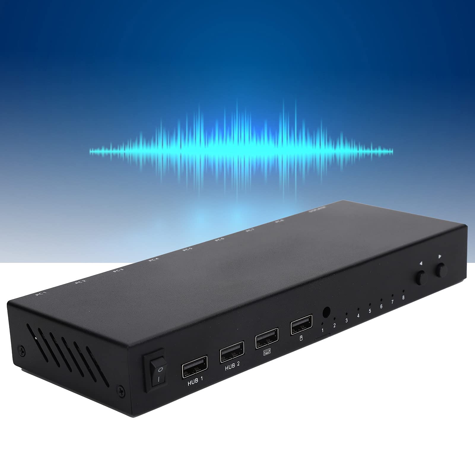 Splitter HDMI 8 in 1 Out, Alimentatore USB 5V 4K Switcher HDMI Telecomando Convertitore KVM con Cavo Plug And Play Supporto Funzione DDC