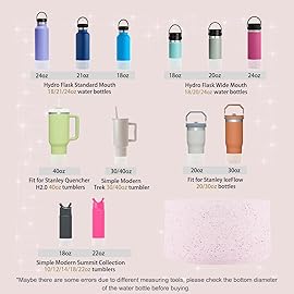 WORBSS Silicone Boot Sleeve for Stanley Tumbler H2.0 20-40oz Accessories & Hydro Flask 18-24oz with Anti Slip Protector Bottom Cover Bumper for Water Sport Bottles Personalized Identification