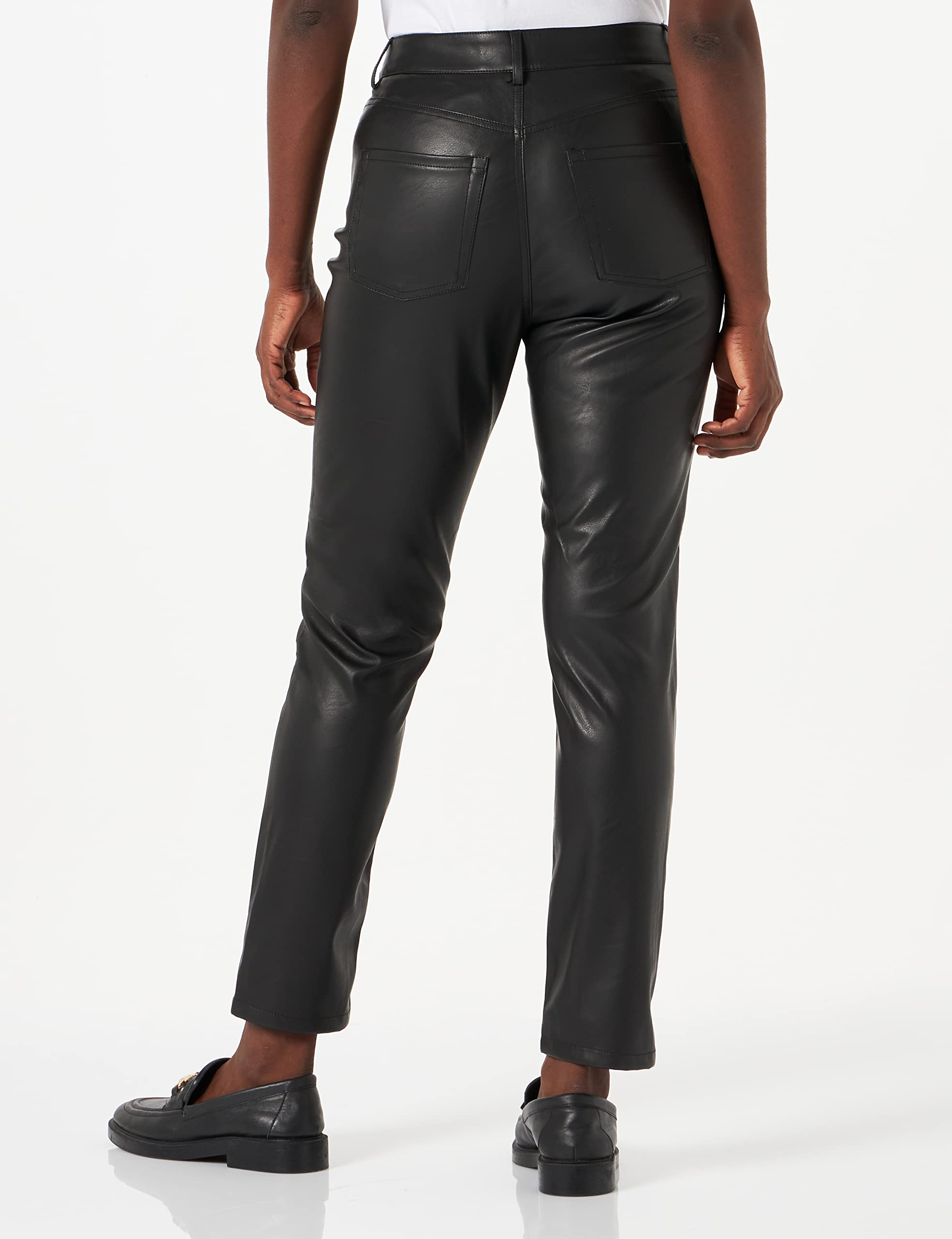 JJXX Jxberlin Slim Hw Faux Leat Spodnie Noos - Spodnie Kobiety