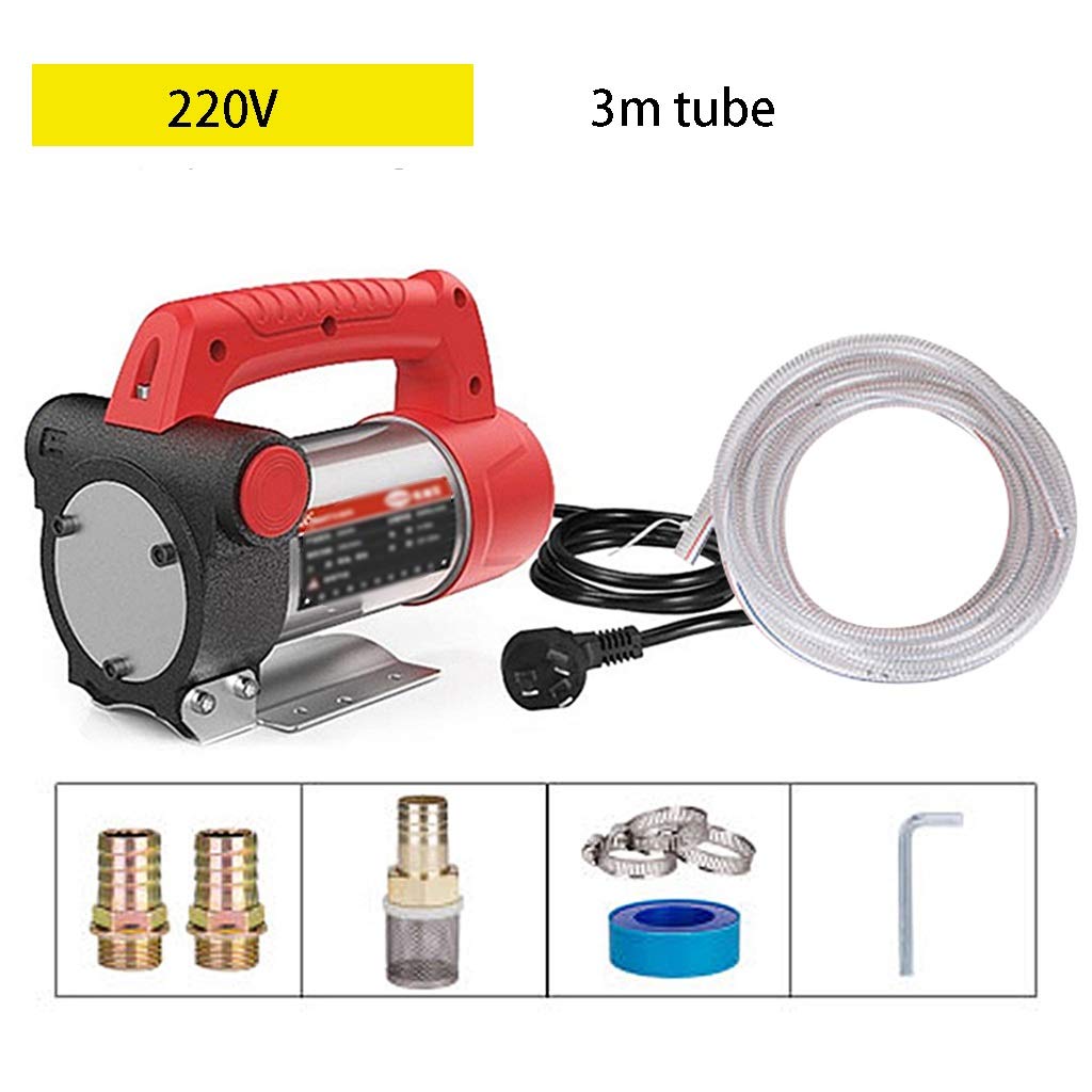 ARCH 220V Bomba De Aceite, Base De Acero Inoxidable, Mango Ergonómico, Bomba De Transferencia De Aceite For Embarcaciones, Excavadora For Cambiar El Aceite (Color : 220V+3m Tube)