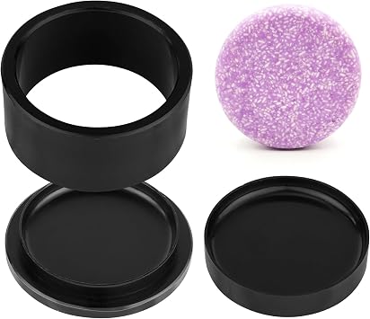 2.5inch Round Soap Shampoo Bar Mold, 3D Plastic Solid Bath Bomb Shower Steamer Press Molds for Making Shampoo Bars, Shower Steamers, Soaps, Bath Bombs, DIY Making Supplies Round