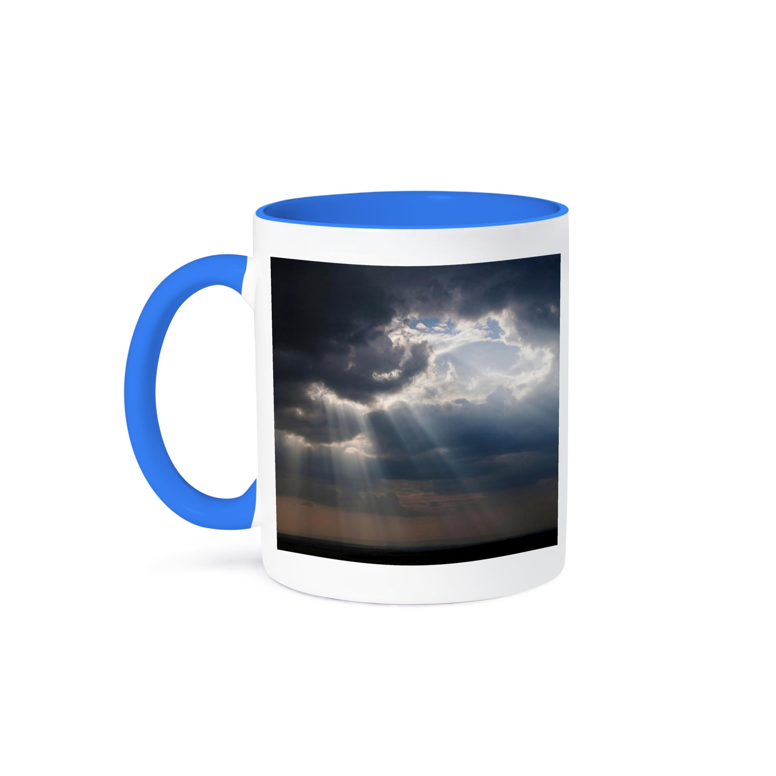 GIVEMEFIVER Sky After Thunderstorm, Maasai Mara Reserve, Kenya - Af21 Ksu0069 - Keren Su - Two Tone Blue Mug, Ceramic, Blue, 10.16 x 7.62 x 9.52 cm 4817