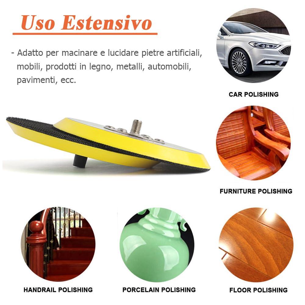 Mesee Set 2 Piatti Di Lucidatura 125 Mm Disco Abrasivo Levigatura