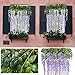 DearHouse 12 Pack 3.6 Feet Artificial Fake Wisteria Vine Ratta Hanging Garland Silk Flowers String Home Party Wedding Decor (Purple 2)