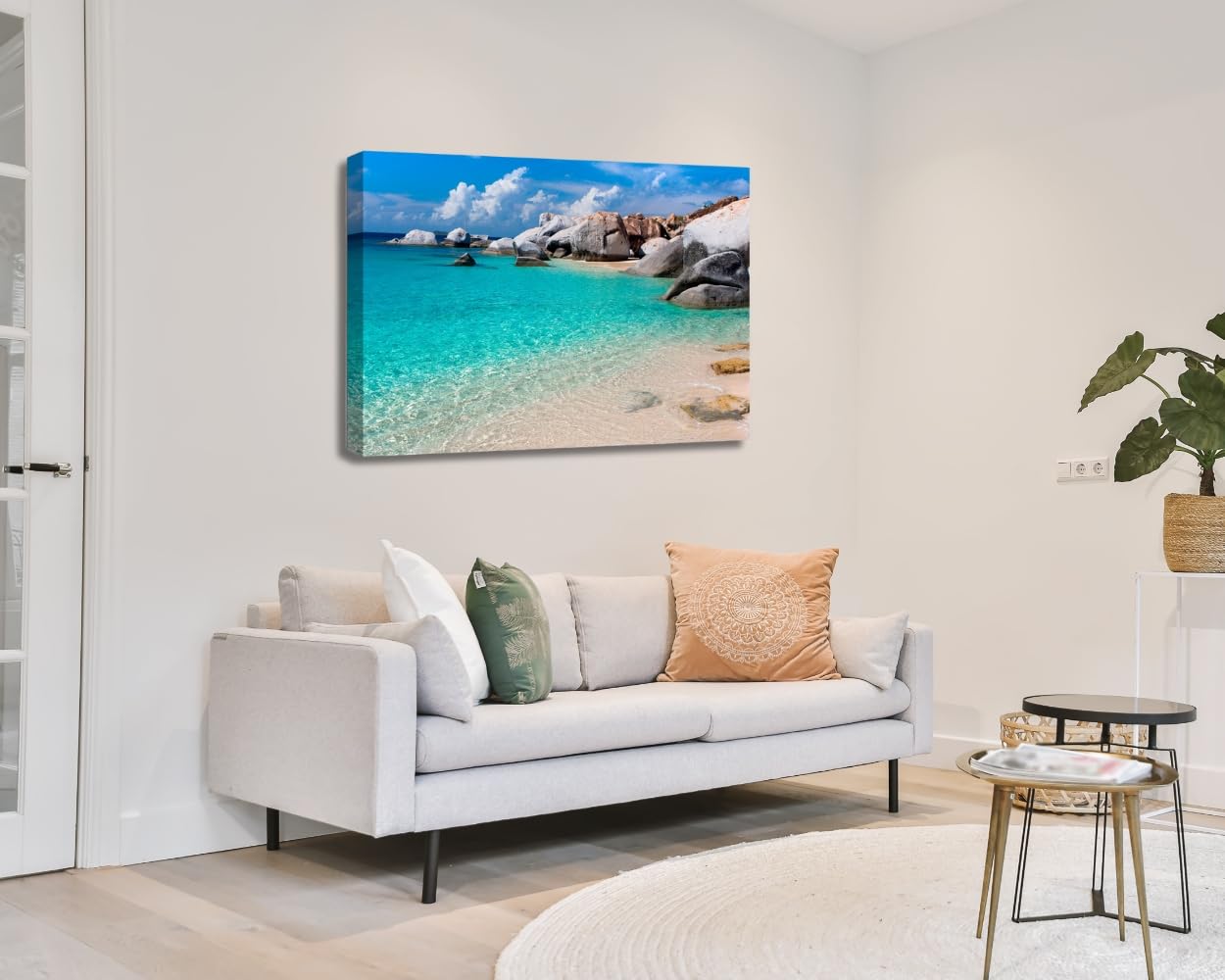 canvashop Quadro Moderno Mare Sardegna 140x70 cm | Soggiorno, Stampe da Parete, Camera da Letto, Tela Canvas, Grandi Dimensioni