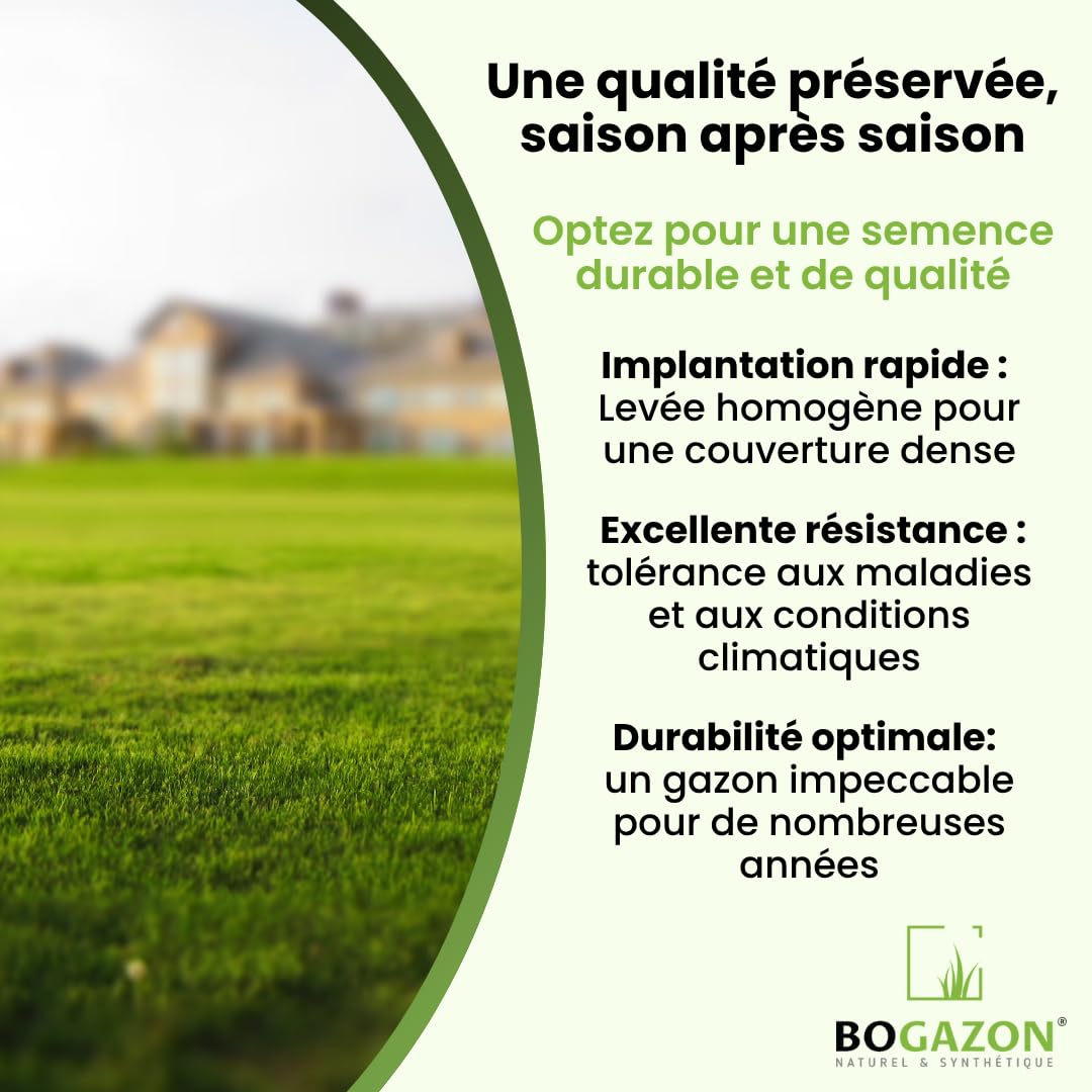 Gazon a semer ICL Sport 10 kg | Graines de Gazon Résistant Piétinement Terrain de Sport & Jardin | Semence Universel Dense et Uniforme