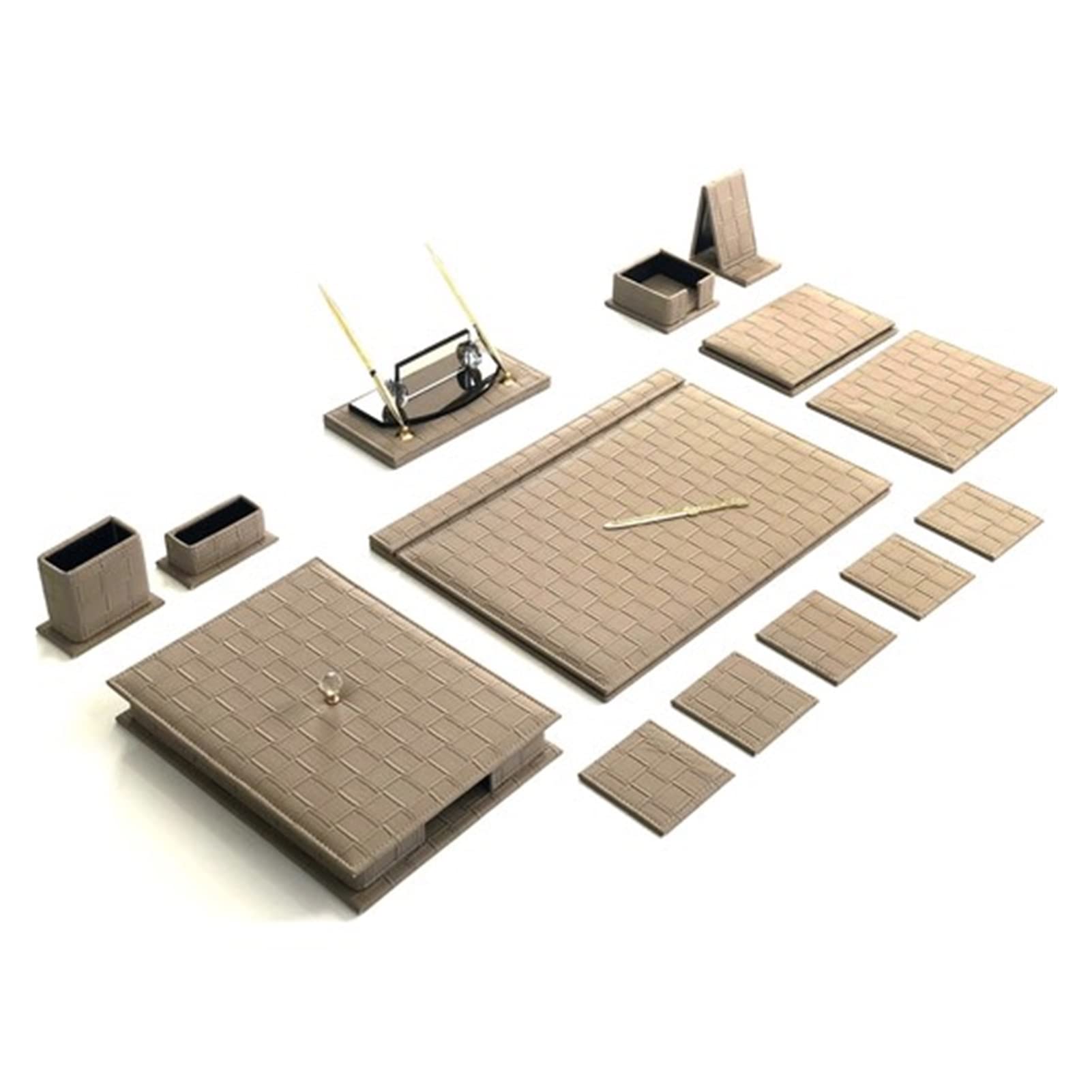 Office Pad Set Desktop Phone Holder Document Organizer, Coasters, Ballpoint & Fountain Pen