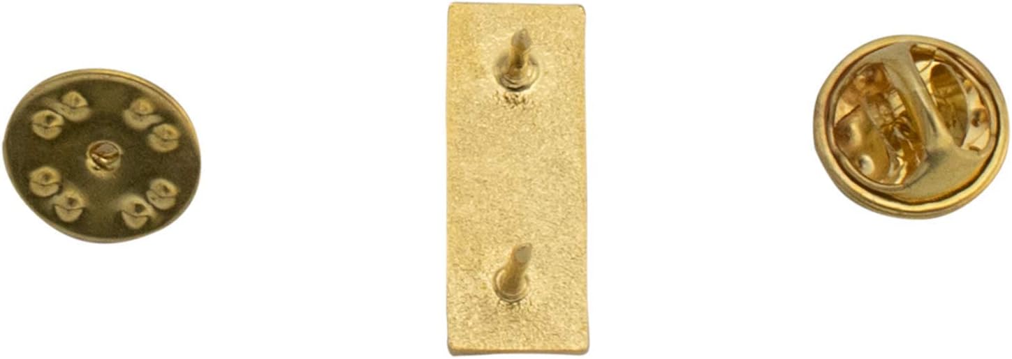 Smith & Warren 3/4" H Lieutenant Bars Collar Brass Rank Insignia Embossed (textured) Gold Finish Police Military Uniform Pin