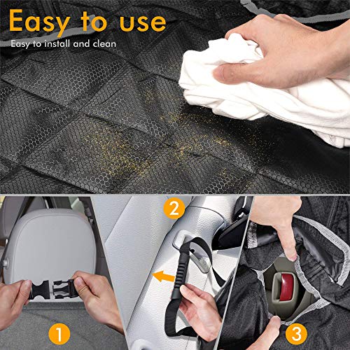 100% Waterproof Bench Car Seat Cover Protector - Strong & Durable,Heavy-Duty and Nonslip Rear Back Seat Cover with… - Image 6