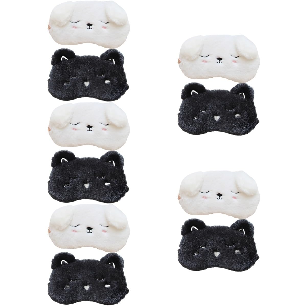 Beavorty 5 Sätze Herren Schlafmaske Karikatur Masken Bausatz Gel-augenmaske Gesichtsmaske Maske Gesicht Lidschatten Schöner Blindgänger Tieraugenmaske Plüsch 2 Stück * 5