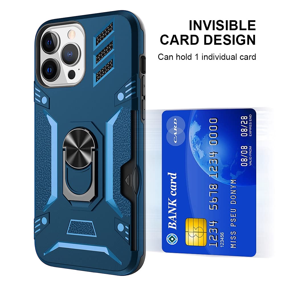 Magnetico Cover Compatibile con iPhone 13 Pro Max,Traslucida Matte Sottile Custodia con Supporto ad Anello,Grigio