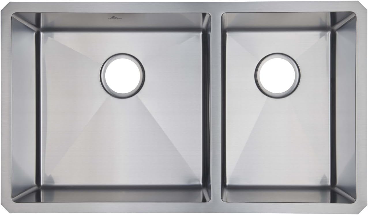Bеѕt Sеllеr Starstar 32.75 Undermount Stainless Steel 60/40 Double Bowl Kitchen Sink W/Grids