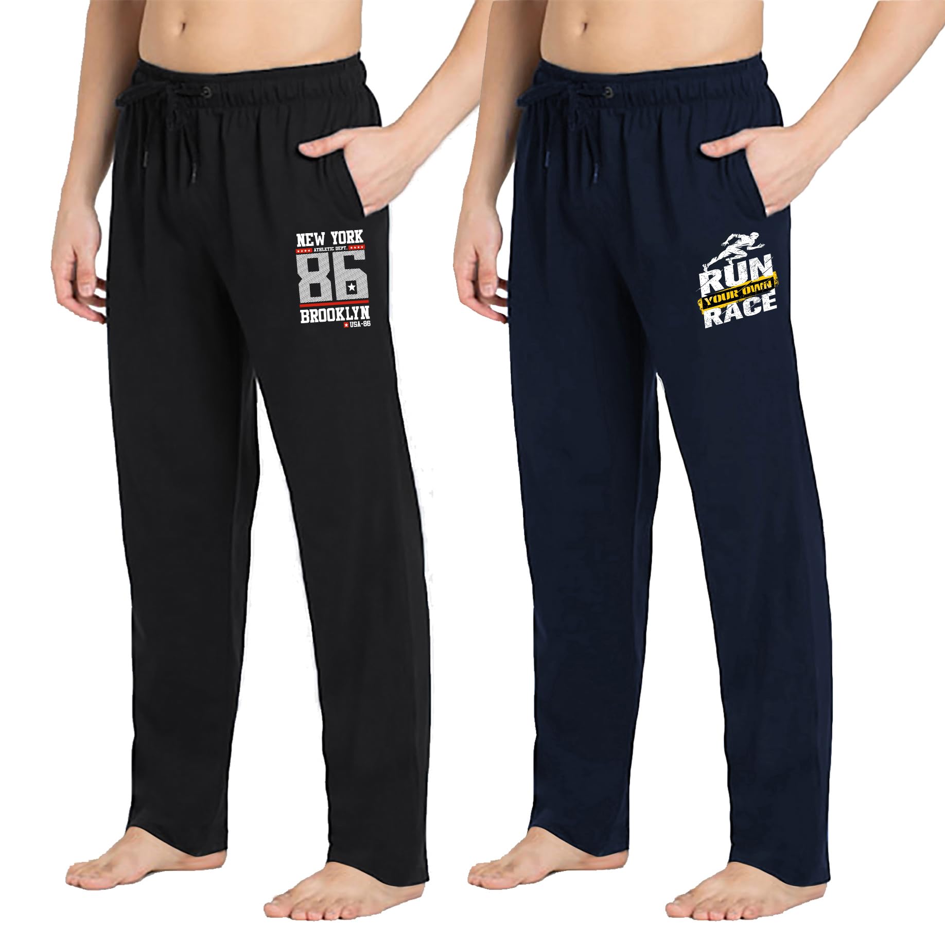 kart black Plus Size Track Pants for Men | Track Pant for Men Combo | Casual Fit Comfortable Track Pant (Pack of 2)-picture-46