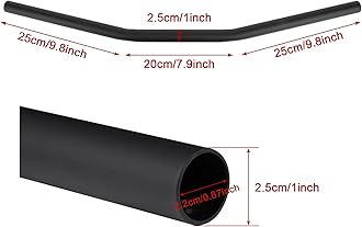 PSLER 1" Motorcycle Handlebar- 25mm Motorcycle Drag Bar for Sportster Cruiser XL 883 1200 Cafe Racer Custom Chopper Softail Dyna Street Bob
