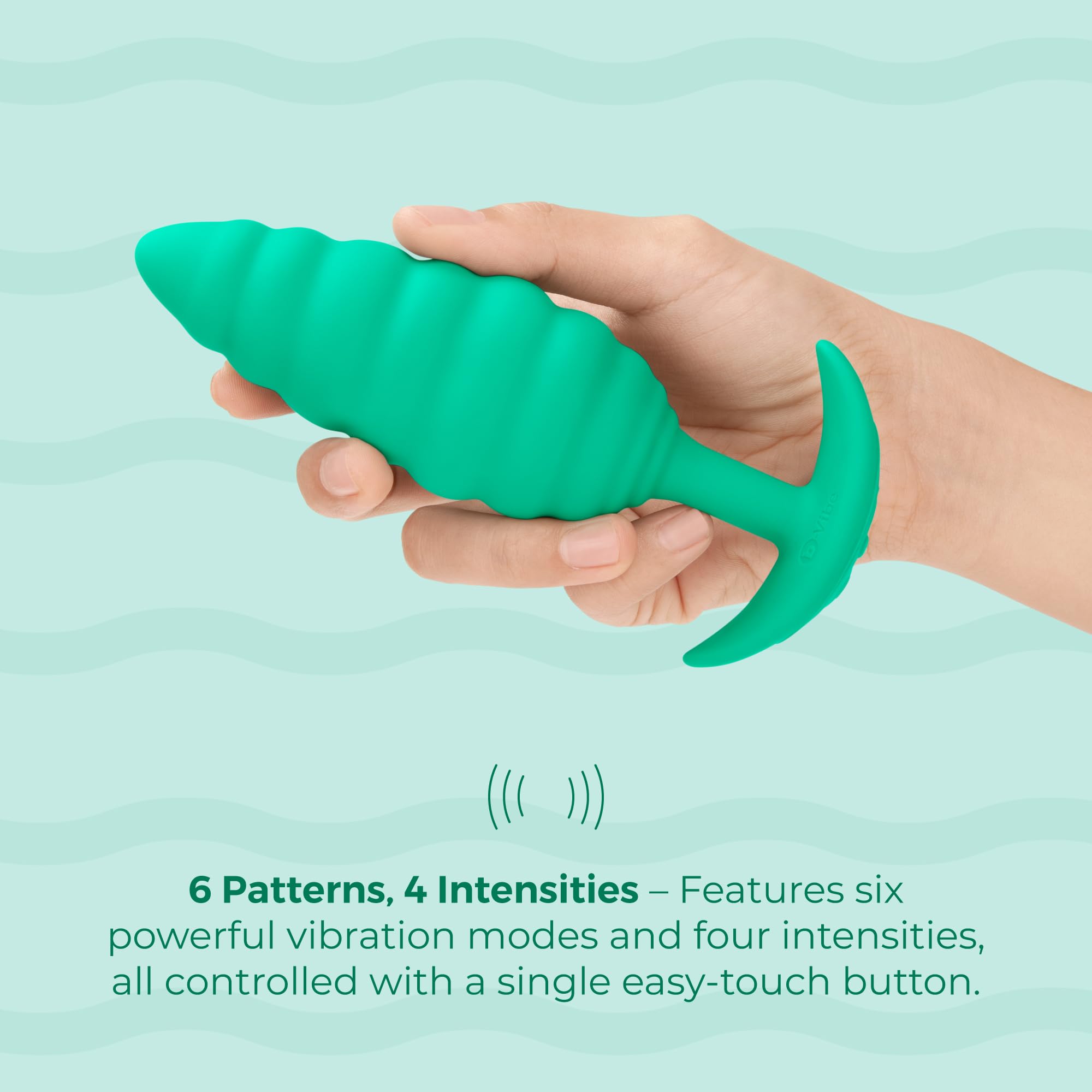 B-Vibe TextureTwist Spina anale Green Taglia unica