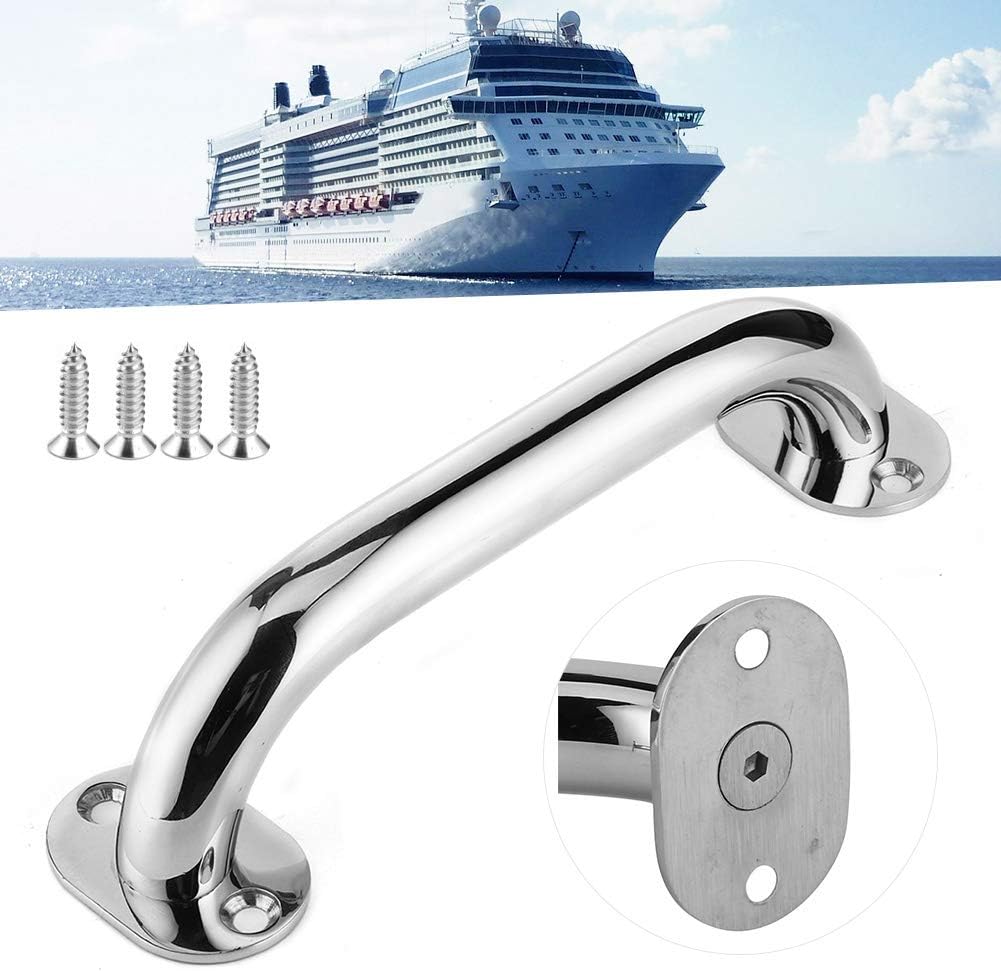 Hlyjoon Heavy Duty Oval Boat Marine Grab Handle 7.9in 316 Stainless Steel Grab Marine Handrail Handle Grip for Boat Hatch Yacht Bathroom : Patio, Lawn & Garden