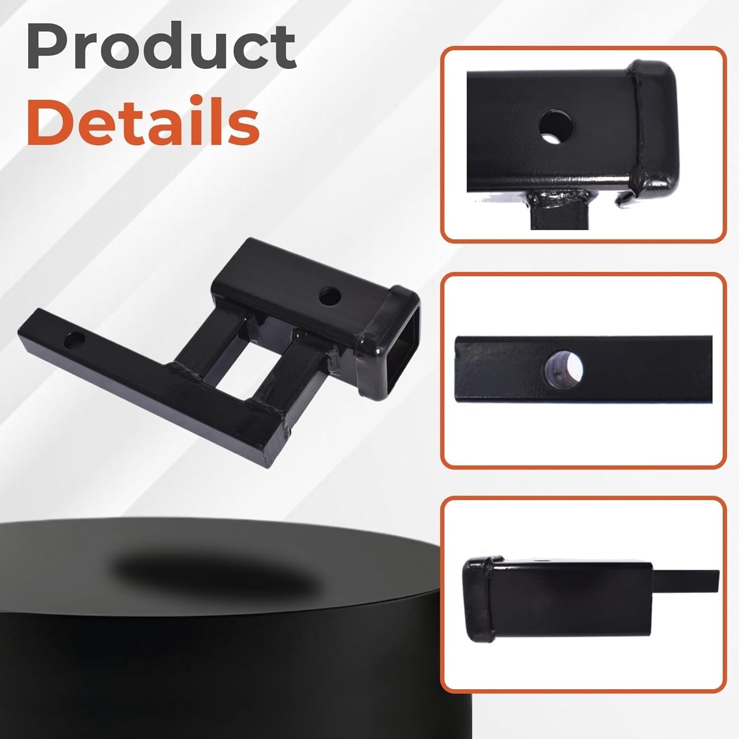 labwork Trailer Hitch Receiver Rise-Drop Adapter Extension Tow with Size Range 1-1/4 to 2 Inch